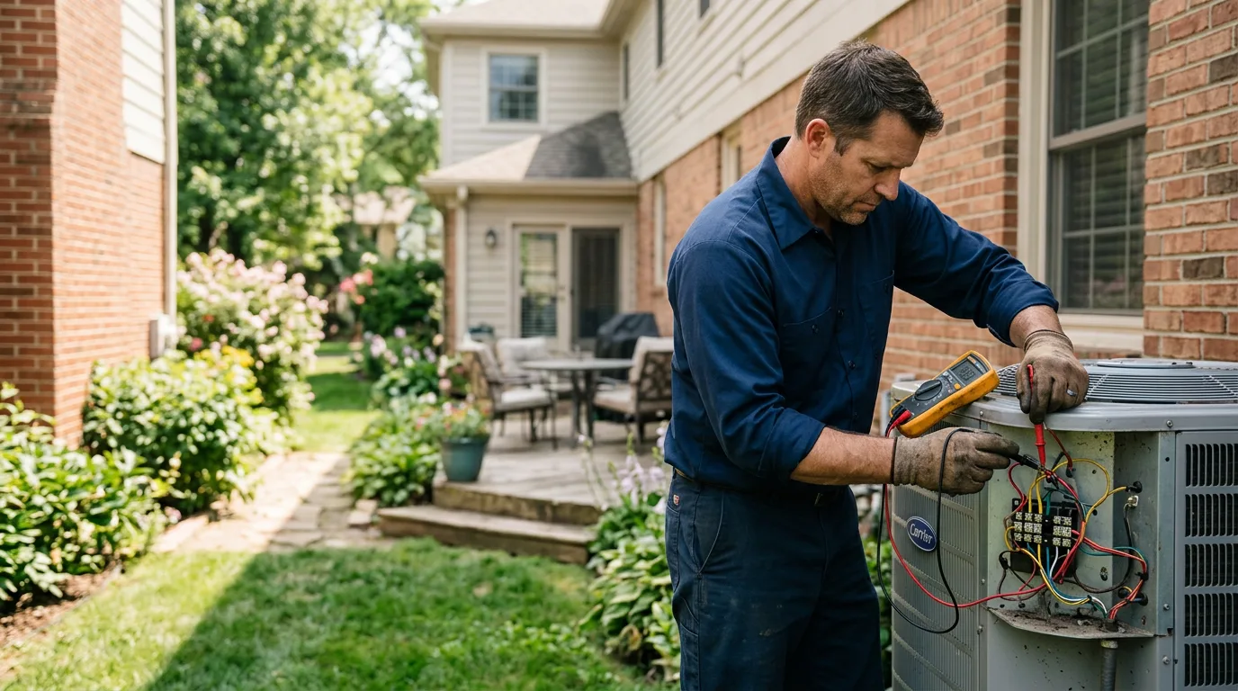 HVAC technician working near Babylon, NY